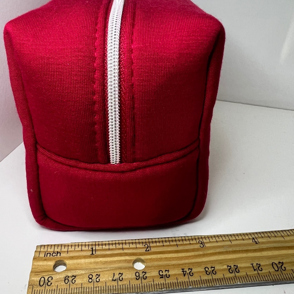 Dior Red Cosmetic Pouch Bag - Deep Red with Silver Accents - Picture 6 of 7